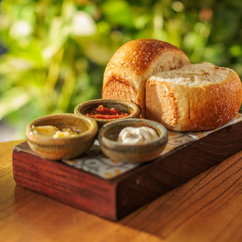 Pão de fermentação natural, do café da manhã do Arvo